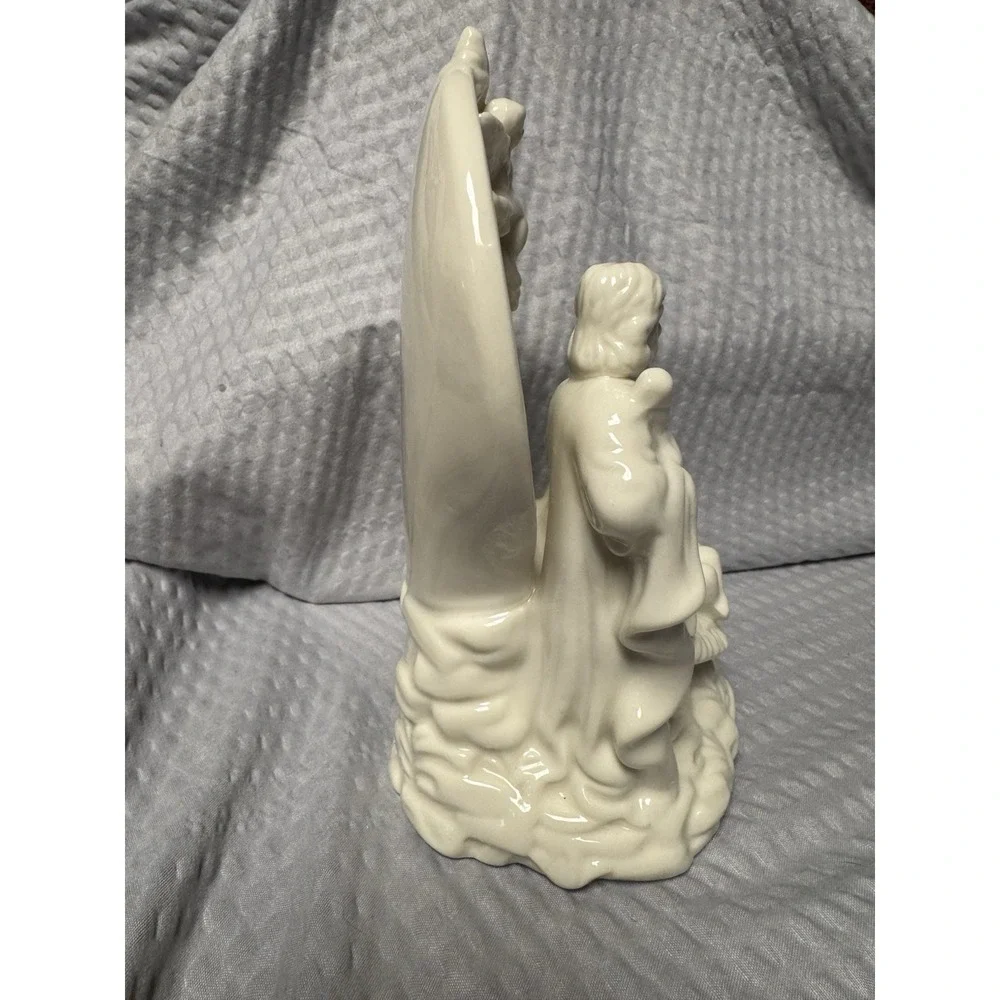 Vintage 2000 Ceramic Tea Light Holder Nativity Scene‎